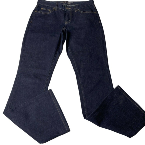 Ralph Lauren Jeans Co Dark Wash Straight Flare Leg Denim Pants Womens Size 2 - Picture 2 of 10